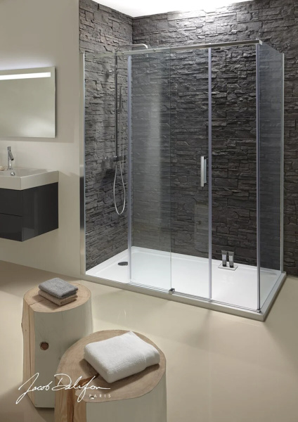 Душевой уголок Jacob Delafon Contra 120х90 профиль хром, стекло прозрачное