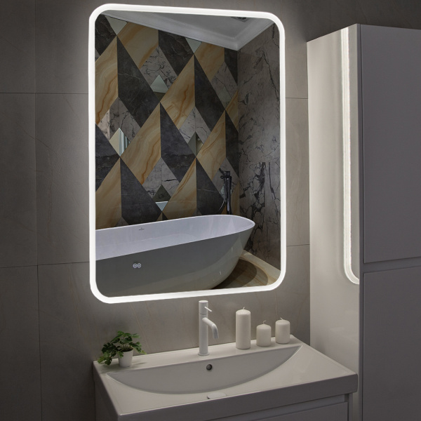 Зеркало с подсветкой AVS Виола 120x80 см, антипар