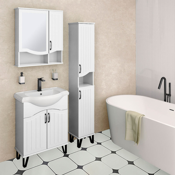 Тумба с раковиной Runo Марсель 00-00001200+УТ00000375 65 см Тумба с раковиной Runo Марсель 00-00001200+УТ00000375 65 см