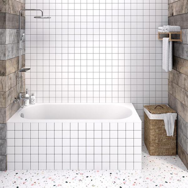 Ванна из искусственного камня Aqua de Marco Verona 170x75 белая с ножками Ванна из искусственного камня Aqua de Marco Verona 170x75 белая с ножками