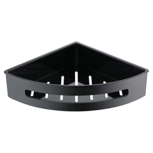 Полка угловая AVS Kori, 20х20 см, черный матовый