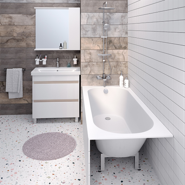 Ванна из искусственного камня Aqua de Marco Верона 170x75 белая матовая, с ножками Ванна из искусственного камня Aqua de Marco Верона 170x75 белая матовая, с ножками