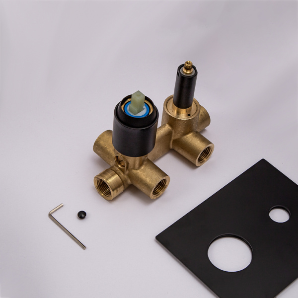 Душевой комплект AVS Cube 4в1черный матовый