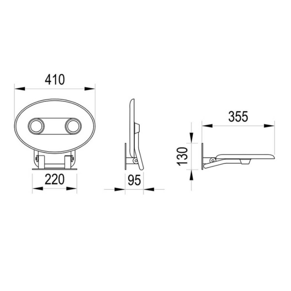 Сиденье для душа Ovo Р II Ravak B8F0000058 Сиденье для душа Ovo Р II Ravak B8F0000058