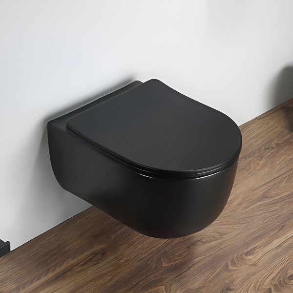 Унитаз подвесной AVS Диапазон безободковый, черный матовый