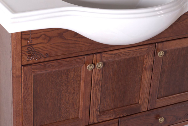 Тумба с раковиной ASB-Woodline Салерно 105 орех антикварный Тумба с раковиной ASB-Woodline Салерно 105 орех антикварный