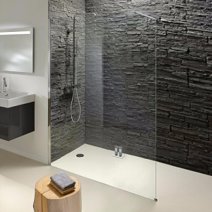 Душевая перегородка Jacob Delafon Contra 120 профиль хром, стекло прозрачное