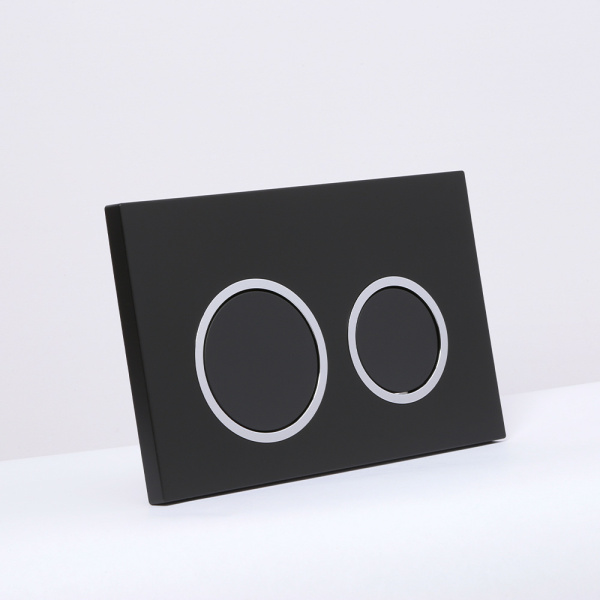 Клавиша смыва AVS хром / черная матовая, круглые кнопки для узкой и низкой инсталляции Клавиша смыва AVS хром / черная матовая, круглые кнопки для узкой и низкой инсталляции