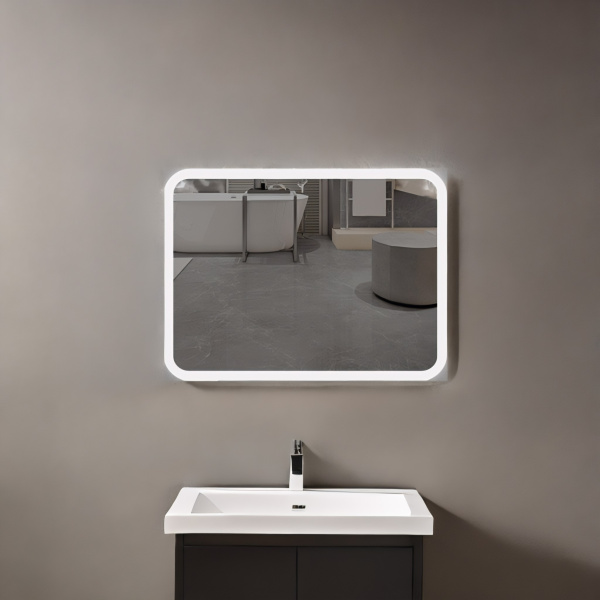 Зеркало с подсветкой AVS Байкал 100x80 см, антипар Зеркало с подсветкой AVS Байкал 100x80 см, антипар