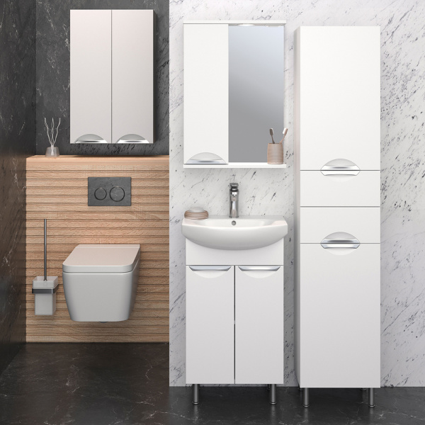 Тумба с раковиной Aqua de Marco Eleganse 50 белая Тумба с раковиной Aqua de Marco Eleganse 50 белая