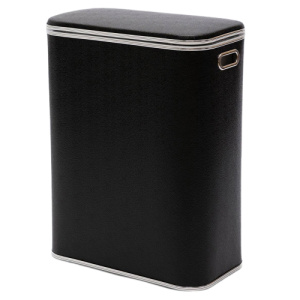 Корзина для белья Geralis KHBH-B 45x25x60 черная, кант хром