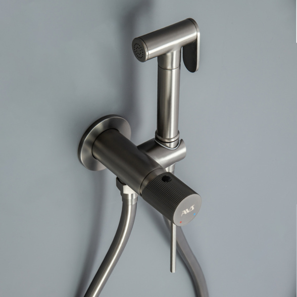 Гигиенический душ со смесителем AVS Pulse оружейная сталь Гигиенический душ со смесителем AVS Pulse оружейная сталь