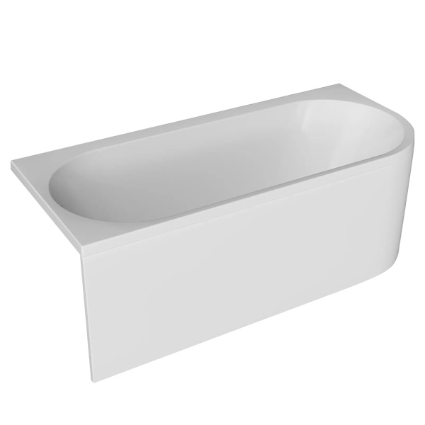 Акриловая ванна Marka One Alisa MG 170x75 L белая, с каркасом и экраном