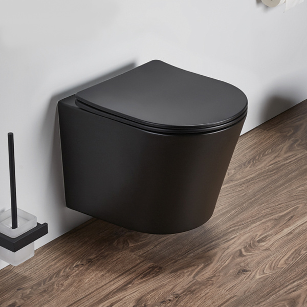 Унитаз подвесной AVS Спектр безободковый, черный матовый