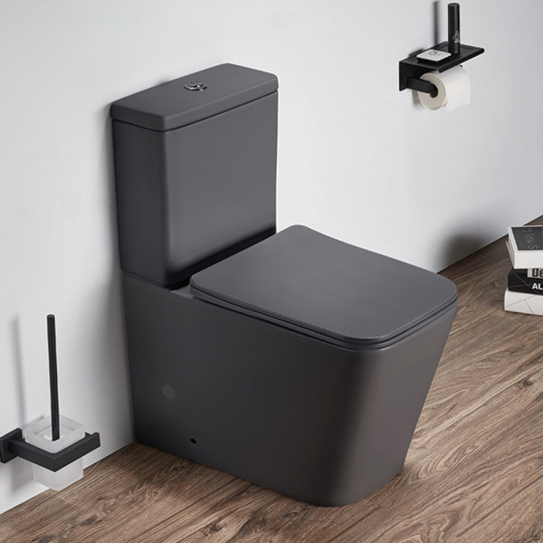 Унитаз-компакт AVS Атом безободковый, темно-серый матовый Унитаз-компакт AVS Атом безободковый, темно-серый матовый