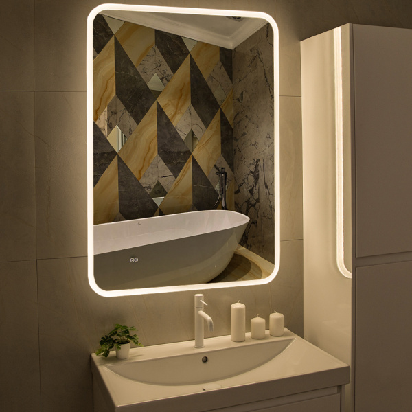 Зеркало с подсветкой AVS Виола 120x80 см, антипар