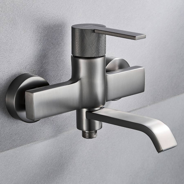 Смеситель для ванны с душем Maxonor Beauty PL3284-9 серый матовый Смеситель для ванны с душем Maxonor Beauty PL3284-9 серый матовый