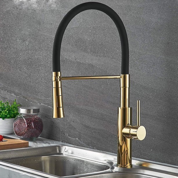 Смеситель для кухни Accoona A4890WF-1 золото Смеситель для кухни Accoona A4890WF-1 золото