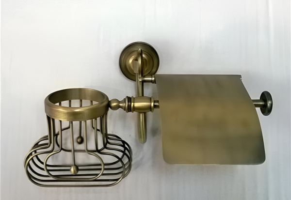 Держатель для туалетной бумаги и освежителя Classic Retro R-2AL бронза Держатель для туалетной бумаги и освежителя Classic Retro R-2AL бронза