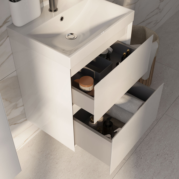 Тумба с раковиной AVS Гармония 50 SL белая Тумба с раковиной AVS Гармония 50 SL белая