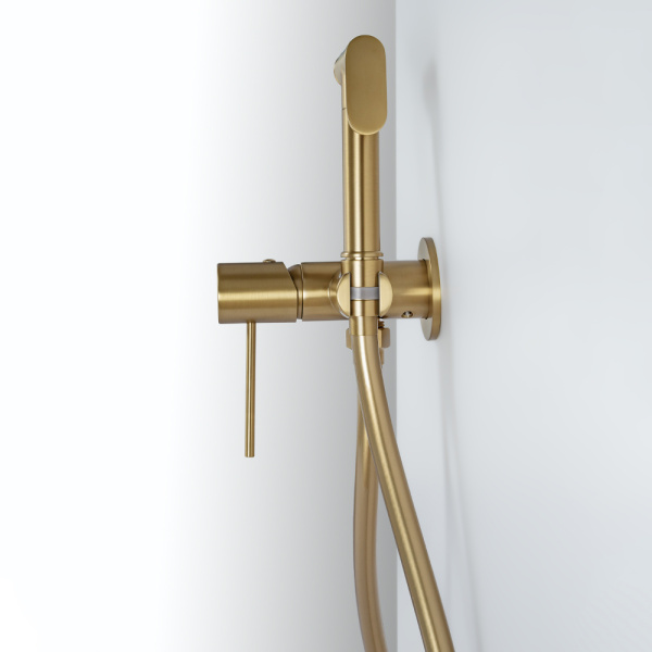 Гигиенический душ со смесителем AVS Slimmer брашированное золото Гигиенический душ со смесителем AVS Slimmer брашированное золото