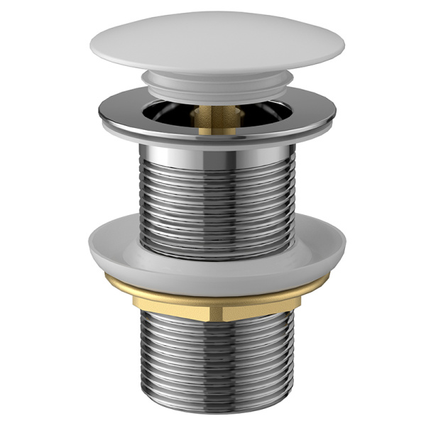 Донный клапан AVS Slimmer без перелива, белый матовый Донный клапан AVS Slimmer без перелива, белый матовый