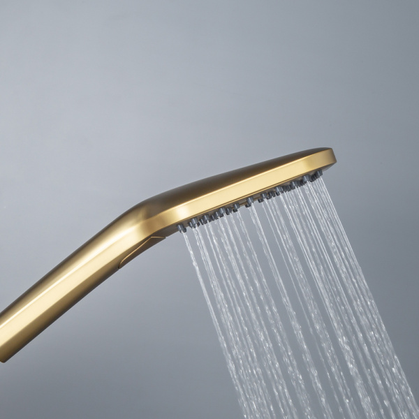 Душевая лейка AVS Cube брашированное золото Душевая лейка AVS Cube брашированное золото
